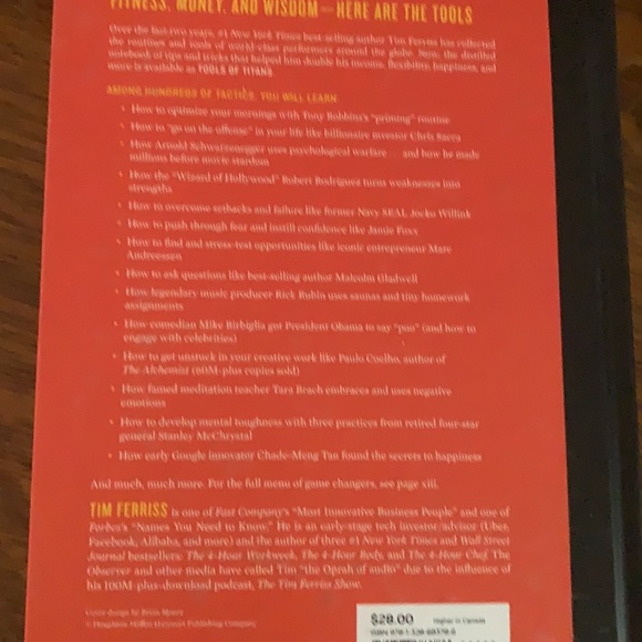 Tools of titans book by Tim Ferriss habits of billionaires - Picture 2 of 5